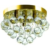 Lustre De Cristal Legitimo Classic Round 25x20 Dourado