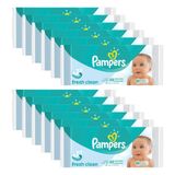 Kit com 12 Toalhinhas Umedecidas Pampers Regular c/ 48
