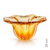 Vaso Em Cristal Murano Âmbar  São Marcos