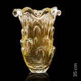 Vaso Em Cristal Murano Com Ouro 24 K  São Marcos