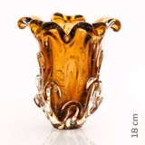 Vaso Em Cristal Murano Marron  São Marcos