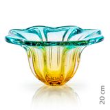 Vaso Em Cristal Murano Esmeralda E Âmbar  São Marcos