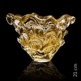 Vaso Em Cristal Murano Com Ouro 24 K  São Marcos