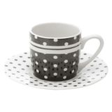 Jogo de Xícaras para Café 12 Peças de Porcelana Poá 8327 Lyor