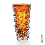 Vaso Em Cristal Murano Marron E Ouro 24 K  São Marcos