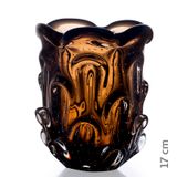 Vaso Em Cristal Murano Marron  São Marcos