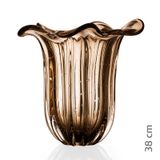 Vaso Em Cristal Murano Marron  São Marcos