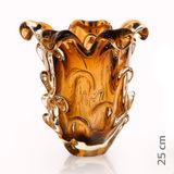 Vaso Em Cristal Murano Marron  São Marcos