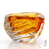 Vaso Em Cristal Murano Âmbar  São Marcos