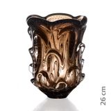 Vaso Em Cristal Murano Marron  São Marcos