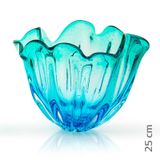 Vaso Em Cristal Murano Água Marinha E Verde  São Marcos