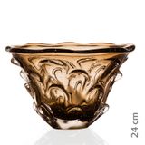 Vaso Em Cristal Murano Marron  São Marcos