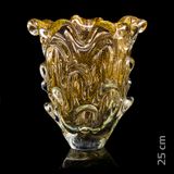 Vaso Em Cristal Murano Com Ouro 24 K  São Marcos