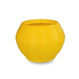 Vaso De Planta Redondo Decorativo Polietileno 25x30 Amarelo