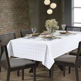 Toalha De Mesa Quadrada Jacquard Requinte Ii Liso Tj4667 1,60X1,60M Branco