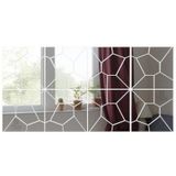 Espelho Decorativo Grande Acrílico 1,60M X 40Cm Quadrados Voronoí