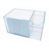 Organizador De Mesa Cristal Com Papel Acrimet