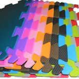 Kit 10 Tapetes Eva 50X50cm 10mm Cores Sortidas