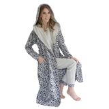 Robe Roupão Longo com Capuz Microsoft Feminino Canto Íntimo