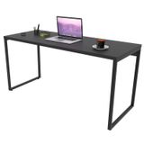 Mesa de Escritório Office 150cm Estilo Industrial Prisma Preto Onix - Mpozenato