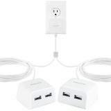 Carregador Usb Duplo Philips 24w, Cabo De Alimentação Splitter De 16 Pés, Para Iphone 12/11/pro/max/xs/xr/x/8, Ipad Pro, Samsung Galaxy S21/s10/s9/pl