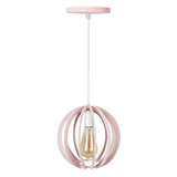 Pendente Mdf Bolinha Rosa Bebê Luminária Lustre