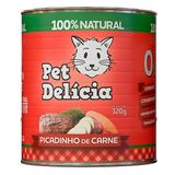 Ração Úmida Pet Delícia Gatos Adultos Picadinho Carne - 320g