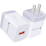 2pack Carga Rápida 3.0 Bloqueio De Carregamento Rápido Adaptador Ac Adaptador Adaptador Tampa Carregador De Parede Para Iphone, Samsung Galaxy S21 Ul