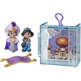 Disney Princess Perfect Pares Jasmine, Fun Aladdin Unboxing Toy With 2 Dolls, Portable Display Case And Stand, For Kids 3 Years And Up