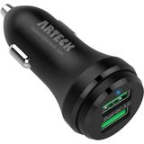 Carregador De Carro, Arteck 40w 2 Adaptador De Porta Usb Quick Charge 3.0 Com Dual Qc 3.0, Iphone Compatível 13, 13 Pro, 13 Pro Max, 13 Mini, 12, 12