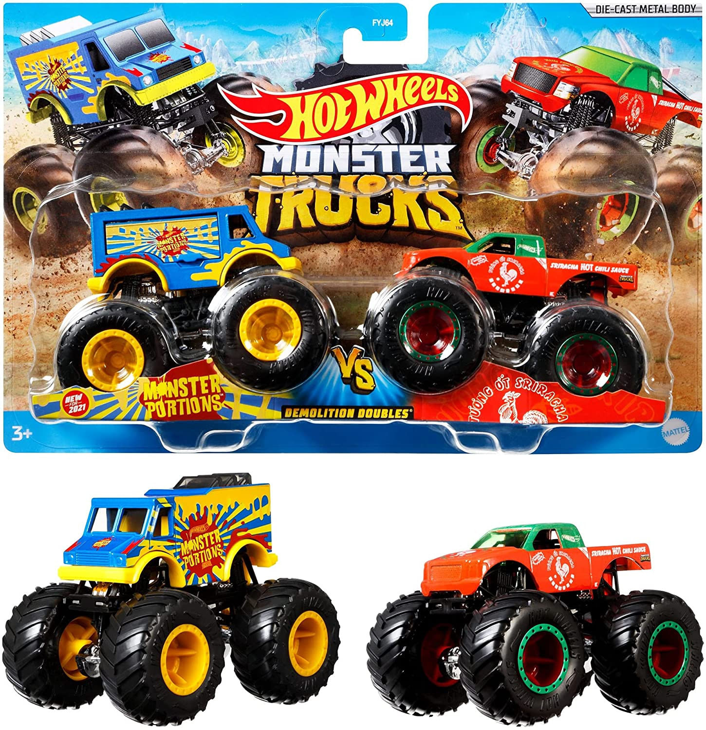 Carrinho de Controle Remoto Monster Truck Hot Wheels 4558 - Candide
