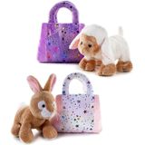 Meu Oli Plush Pet Set Pet Carrier Recheado Bolsa Animal Com Bunny E Ovelha Presente De Páscoa Para Crianças E Meninas