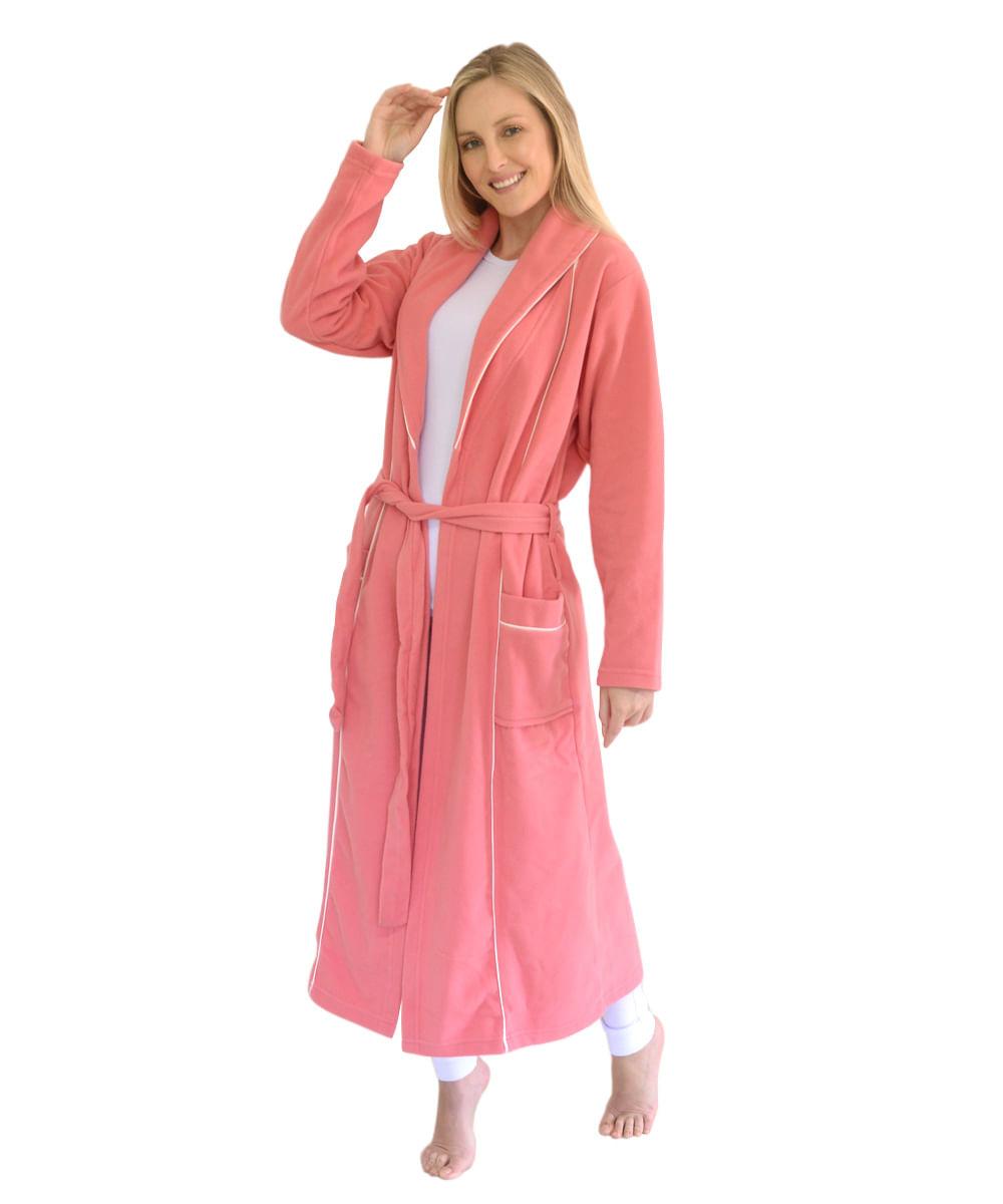 Robe Roupão Longo Microsoft Feminino Canto Íntimo