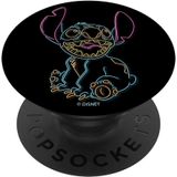 Disney Lilo &amp, Stitch Neon Line Arte Popsockets Popgrip: Aperto Permutável Para Telefones E Tablets