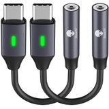 Usb C Para Adaptador Dongle De 3,5 Mm (2 Pacotes), Stouchi Tipo C Fone De Ouvido Cabo Jack Cabo Hi-fi Dac Chip Para Ipad Mini 6º, Samsung Galaxy S21