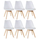 KIT - 6 x cadeiras Leda - Branco