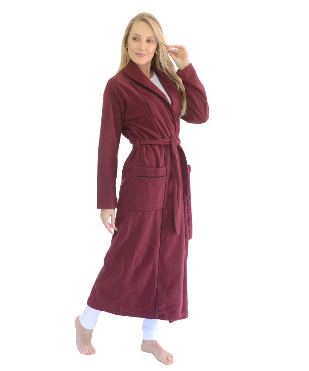 Robe Roupão Longo Microsoft Feminino Canto Íntimo