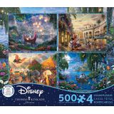 Ceaco (4) 500 Peça Thomas Kinkade - Disney Dreams 4 Em 1 Multipack Jigsaw Puzzle Set,