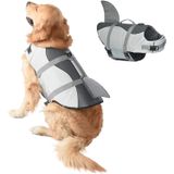 Doglay Dog Shark Life Jacket, Colete Salva-vidas Ripstop Dog Para Natação Ajustável Animal Salva-vidas Com Alça De Resgate Para Cães Pequenos, Médios