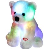 Bstaofy Glow Urso Polar Led Recheado Animais Noite Luz Suave Pelúcia Adorável Disquete Presente De Brinquedo Para Crianças Em Ocasiões Do Festival De