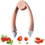 Aiyoume Morango Huller Stem Removedor Tomate Corer Batata Pinças Cenoura Cortador De Abacaxi Clipe Descascar Para Frutas E Legumes (laranja)