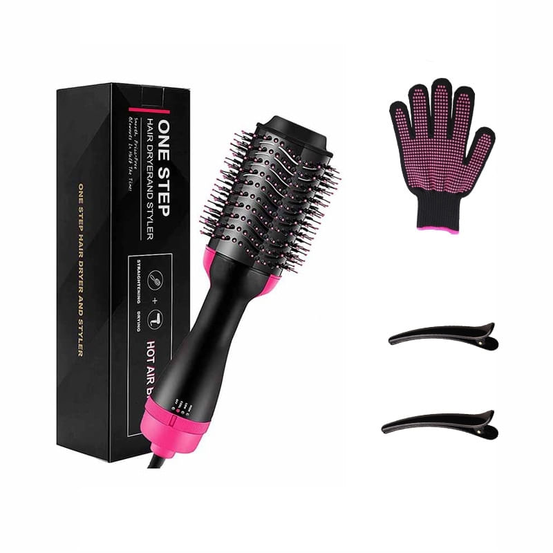Secador De Cabelo Escova Volumizer Straightener Pente Rotativo Elashopp