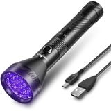 Lanterna Da Luz Preta Usb Recarregável 395nm Uv Led Blacklight Ultraviolet Lanternas Impermeáveis Detector Para Animais De Estimação Urina De Cachorr