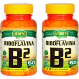 Vitamina B2 (Riboflavina)  2X60 Cápsulas  Unilife