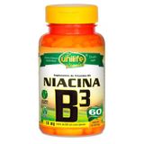 Vitamina B3 - Niacina 500mg - 60 Cápsulas Unilife