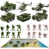 23 Pacote Desarmados Militares Fundidos,6 Pacotes Variados De Liga Metálica Exército Modelos De Carro Brinquedos De Carro, 16 Pack Soldier Army Men,