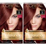 L'oreal Paris Preferência Superior Fade-defying + Shine Permanent Hair Color, 4r Dark Auburn, Pack Of 2, Hair Dye
