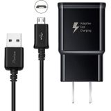 Carregador De Parede De Carregamento Rápido Adaptativo Com Conjunto De Kit De Cabo Micro Usb De 5 Pés/1,5 Metros Compatível Com Samsung Galaxy S7 / S