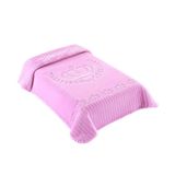 Cobertor Bebê Infantil Colibri Relevo Antialérgico Rosa