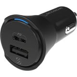 Scosche Cpdca32 Powervolt 32w Certificado Usb Tipo-c + Usb Tipo-a Entrega De Energia Do Carregador De Carro Rápido 3.0 Para Todos Os Dispositivos Usb